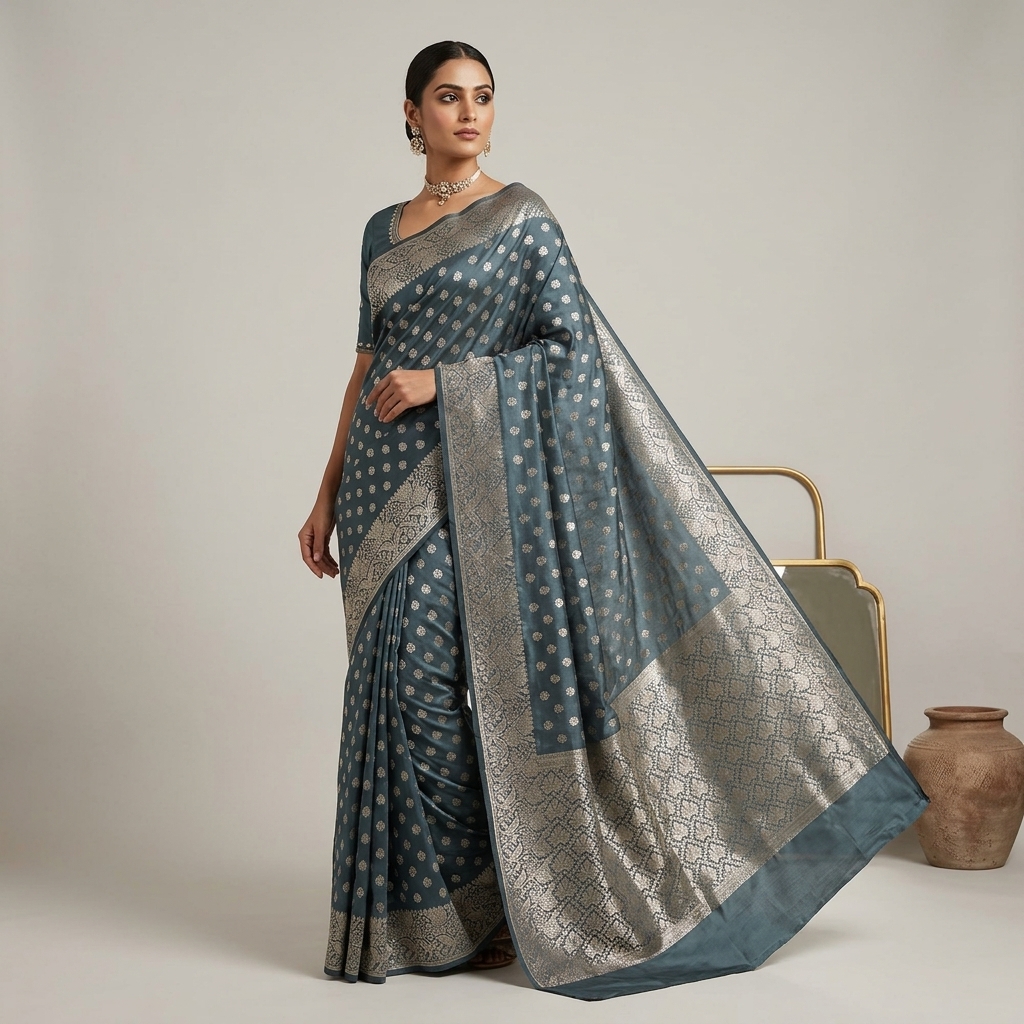 Elegant Art Silk Saree 6 - art silk Banarasi Silk Saree | Shri Geeta Sarees