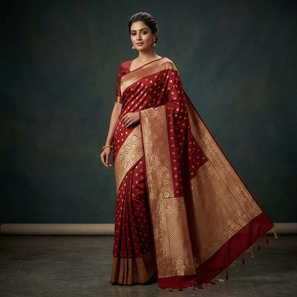 Elegant Art Silk Saree 8 - art silk Banarasi Silk Saree | Shri Geeta Sarees