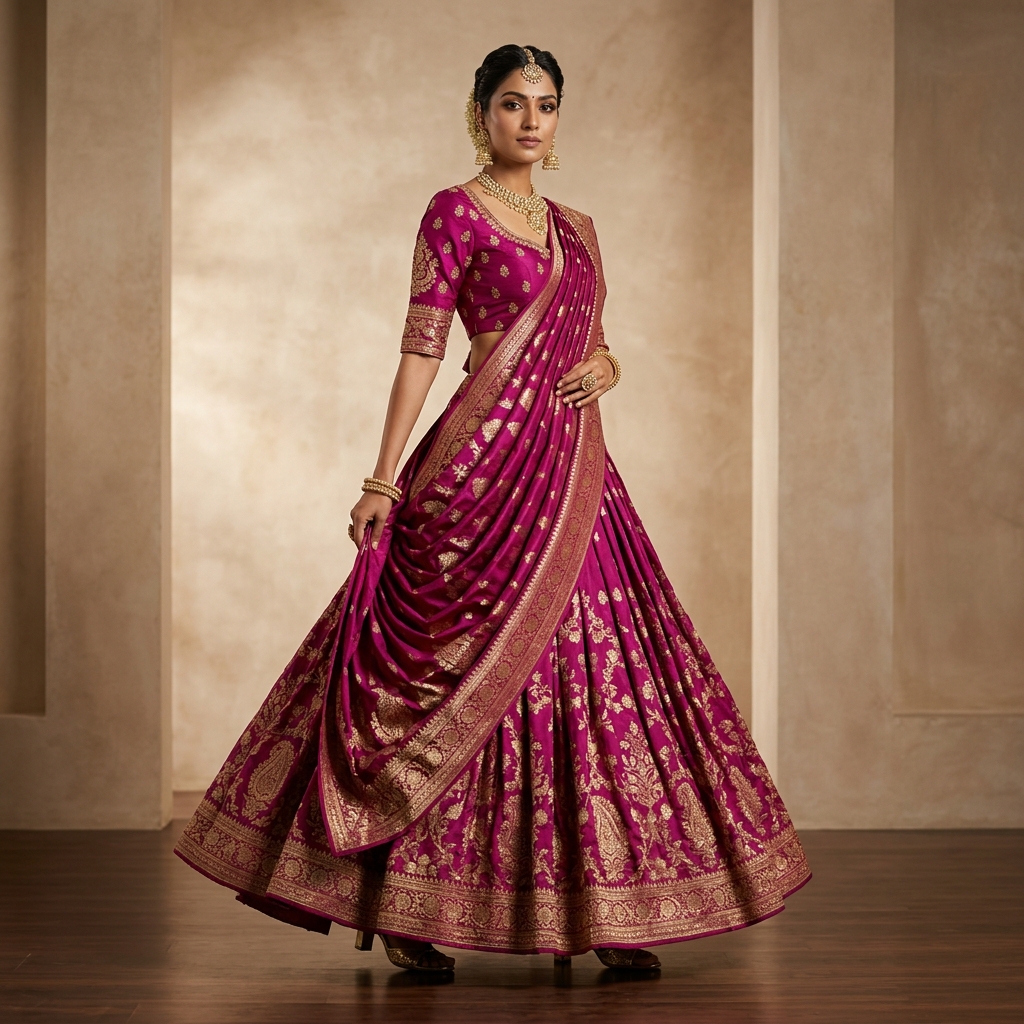 The Lehenga Drape