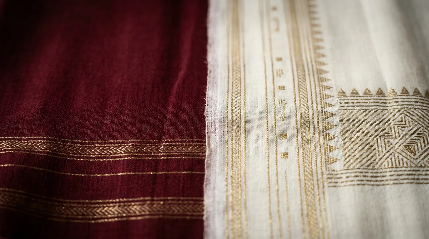 Minimalist Contrast Pallu