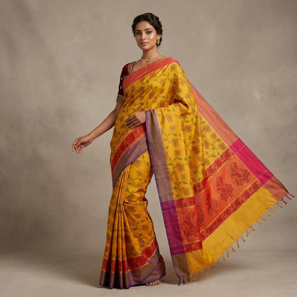 Elegant Art Silk Saree 4 - art silk Banarasi Silk Saree | Shri Geeta Sarees