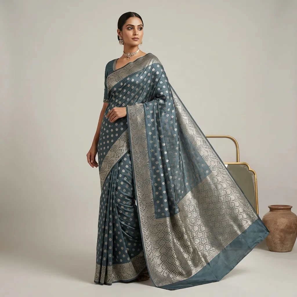 Elegant Art Silk Saree 6 - art silk Banarasi Silk Saree | Shri Geeta Sarees
