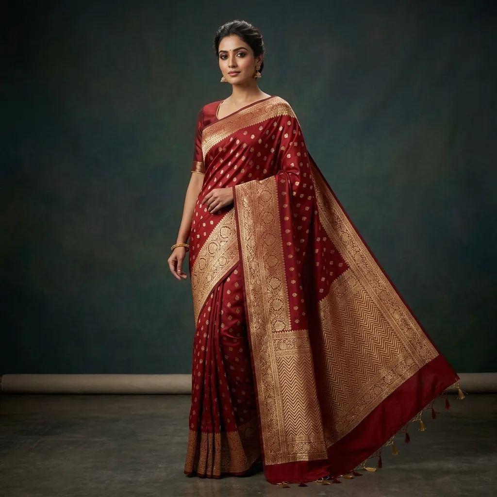 Elegant Art Silk Saree 8 - art silk Banarasi Silk Saree | Shri Geeta Sarees