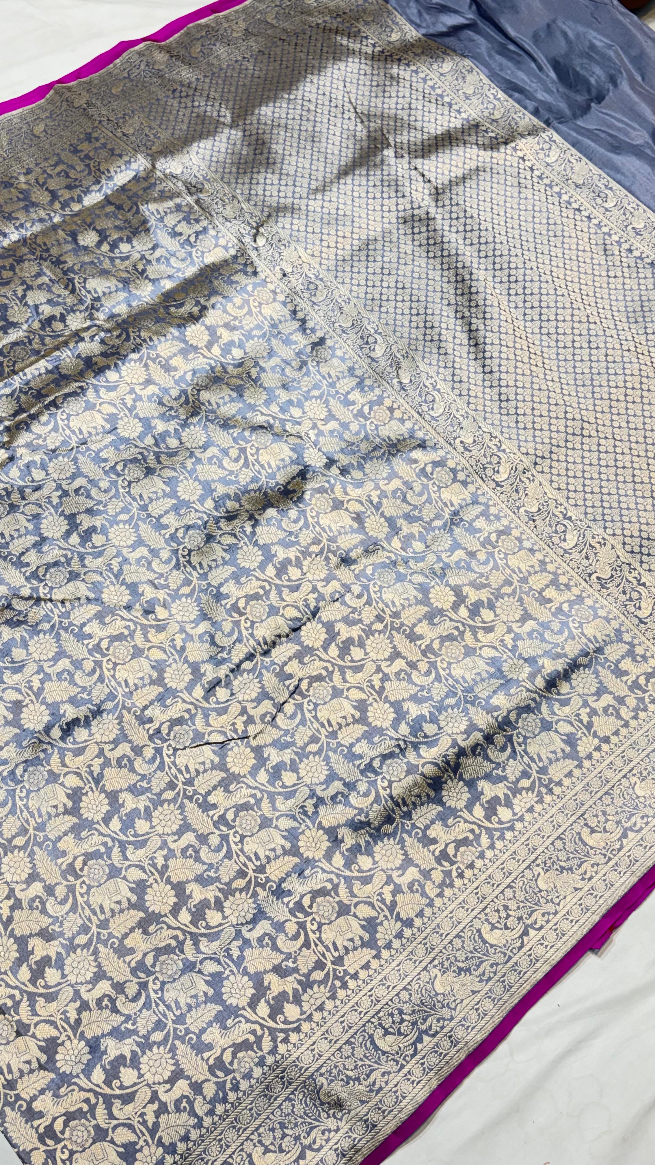 Pure Handwoven Silk Katan Saree - Look 12 - Detail View 2 Pure Handwoven Silk Katan Saree - Look 12 - Detail View 2 | Shri Geeta Sarees