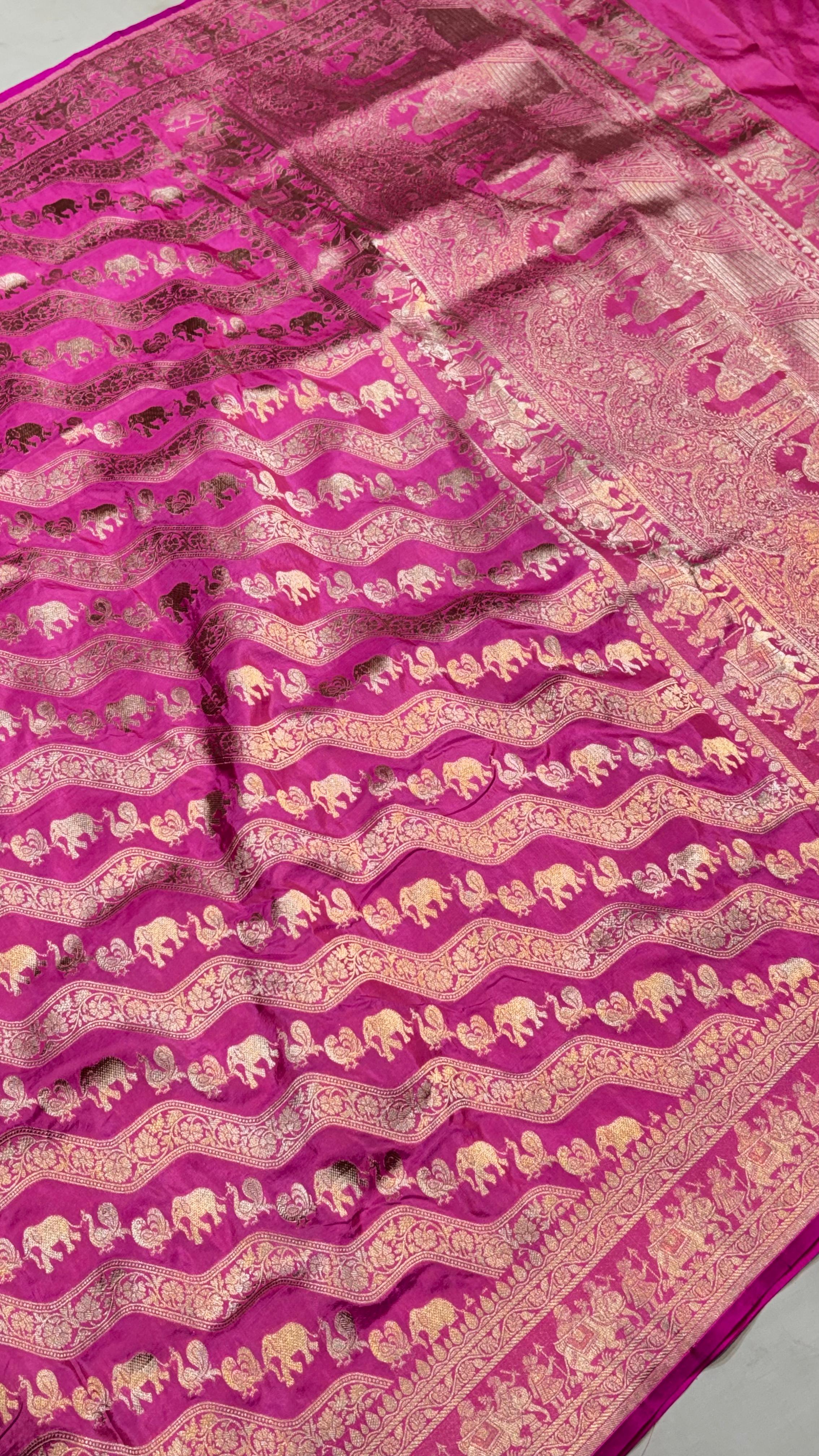 Pure Handwoven Silk Katan Saree - Look 14 - Detail View 2 Pure Handwoven Silk Katan Saree - Look 14 - Detail View 2 | Shri Geeta Sarees