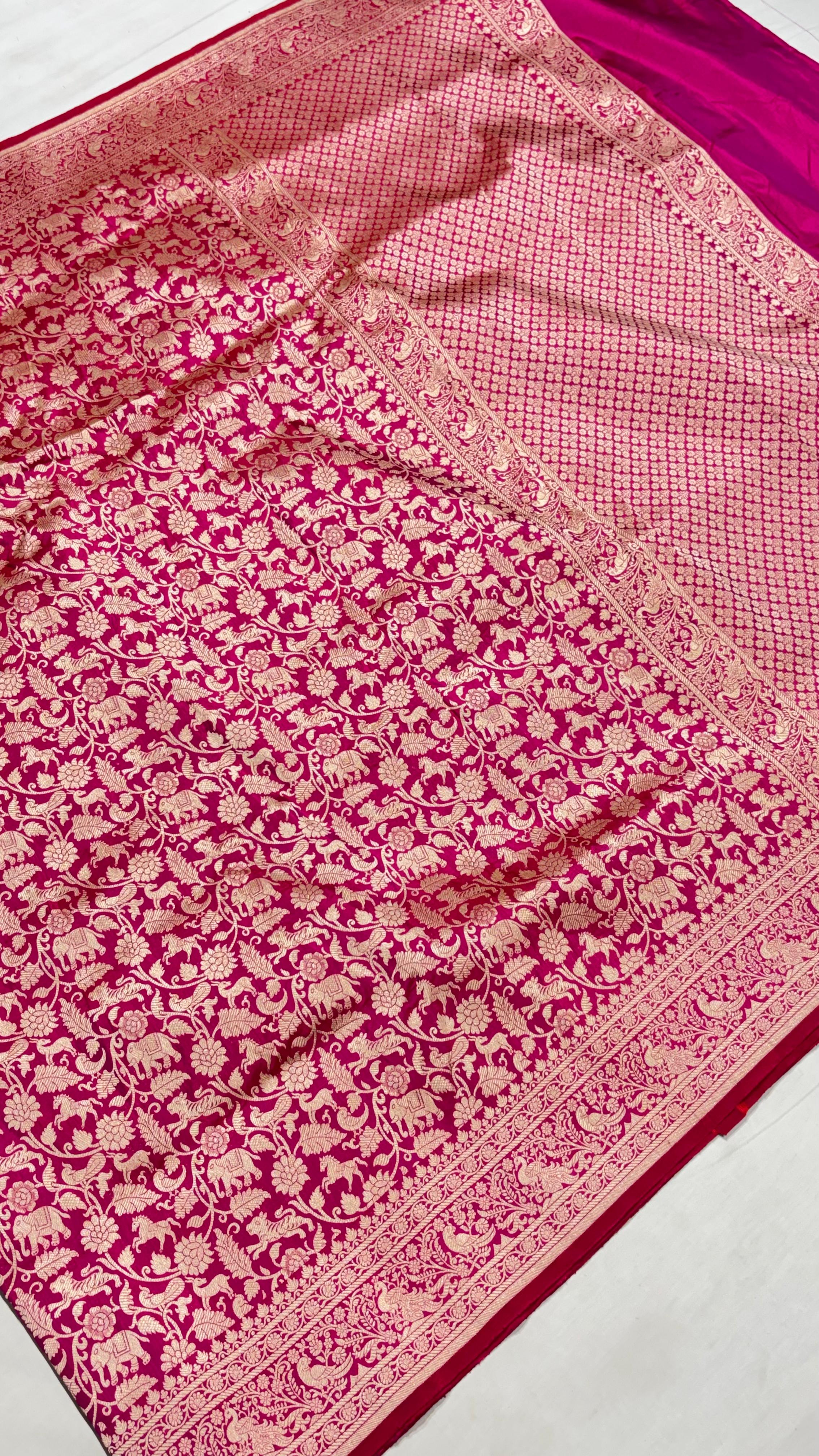 Pure Handwoven Silk Katan Saree - Look 17 - Detail View 2 Pure Handwoven Silk Katan Saree - Look 17 - Detail View 2 | Shri Geeta Sarees