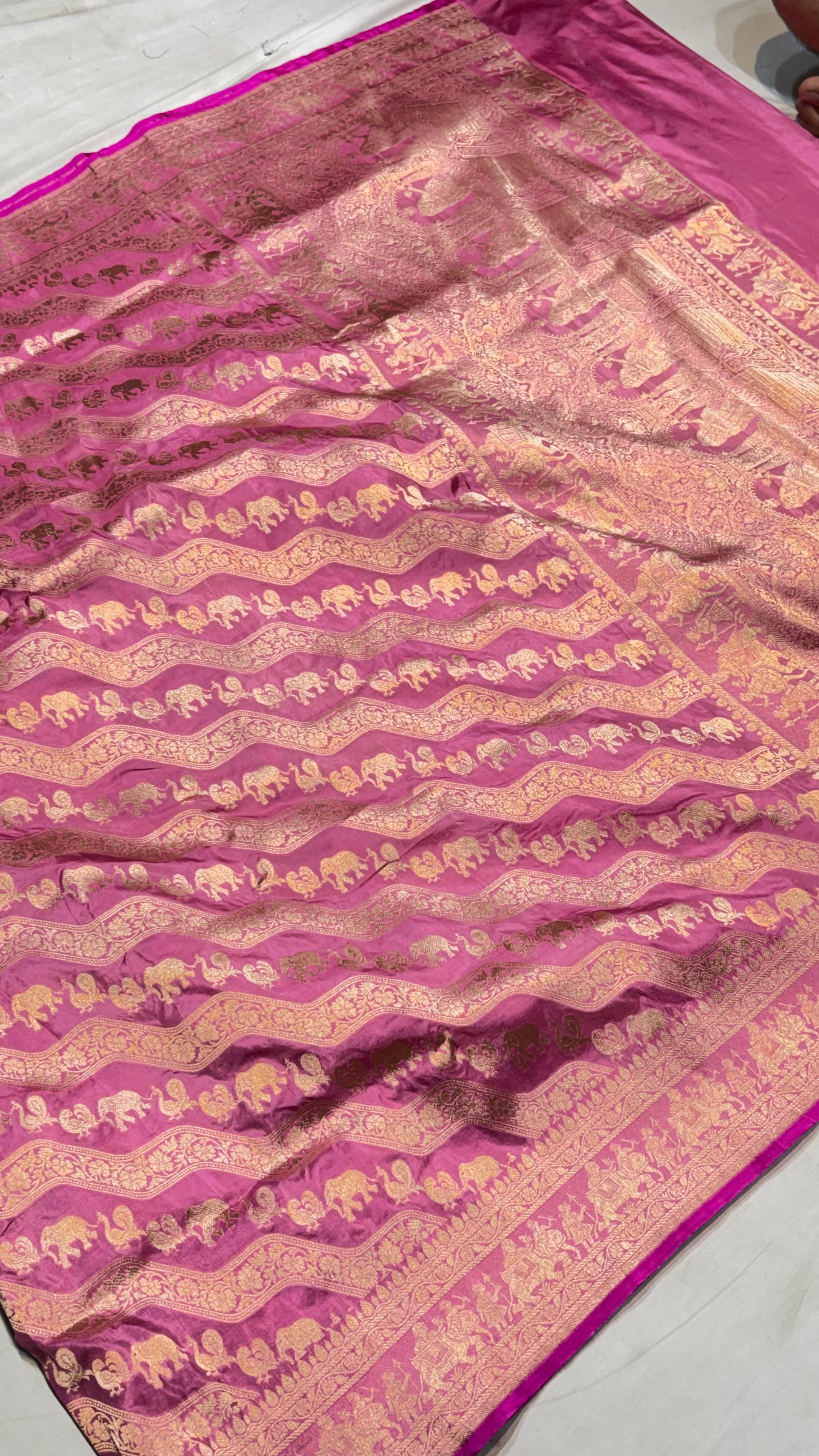 Pure Handwoven Silk Katan Saree - Look 18 - Detail View 2 | Shri Geeta Sarees