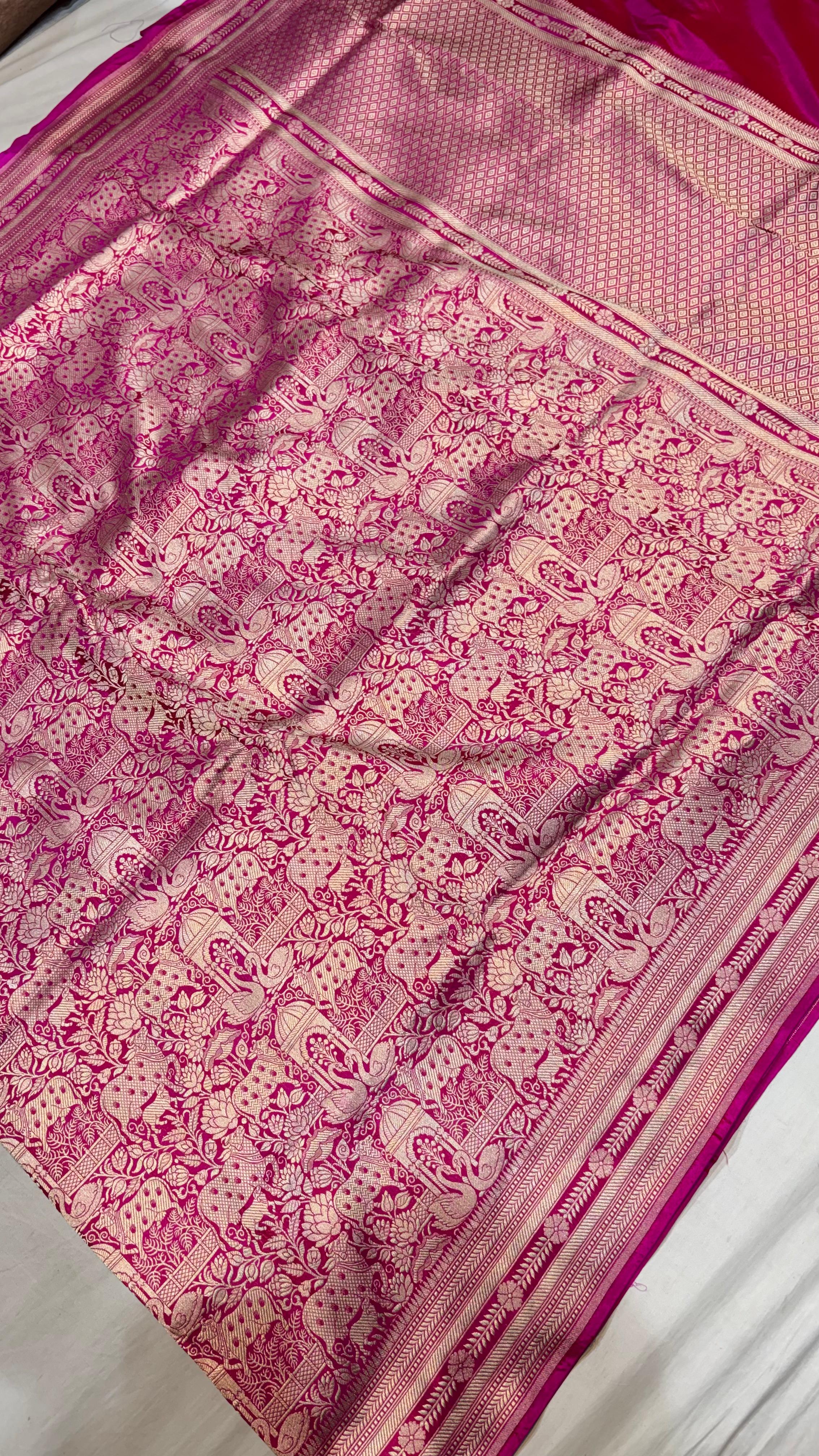 Pure Handwoven Silk Katan Saree - Look 20 - Detail View 2 | Shri Geeta Sarees