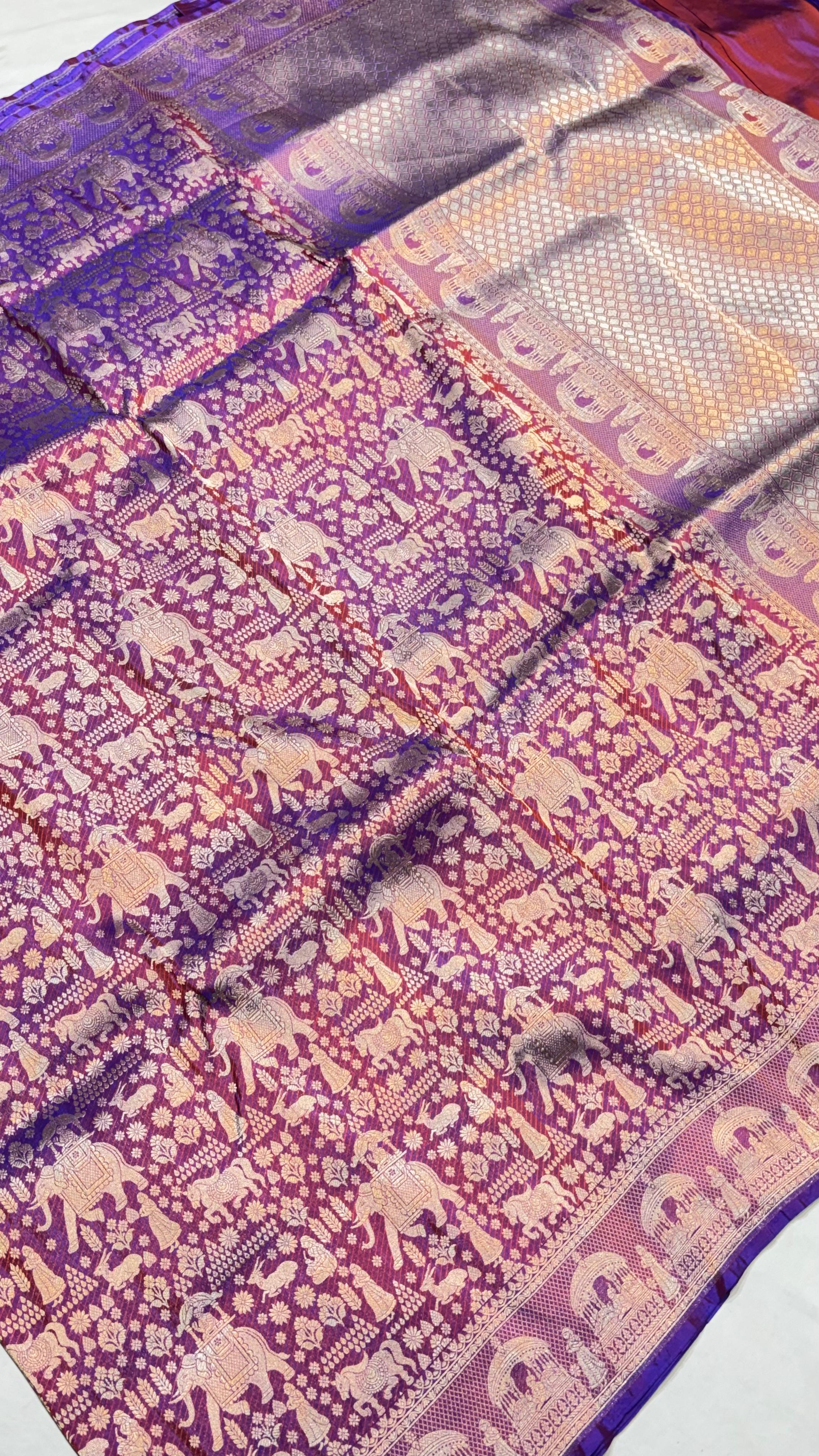 Pure Handwoven Silk Katan Saree - Look 22 - Detail View 2 Pure Handwoven Silk Katan Saree - Look 22 - Detail View 2 | Shri Geeta Sarees