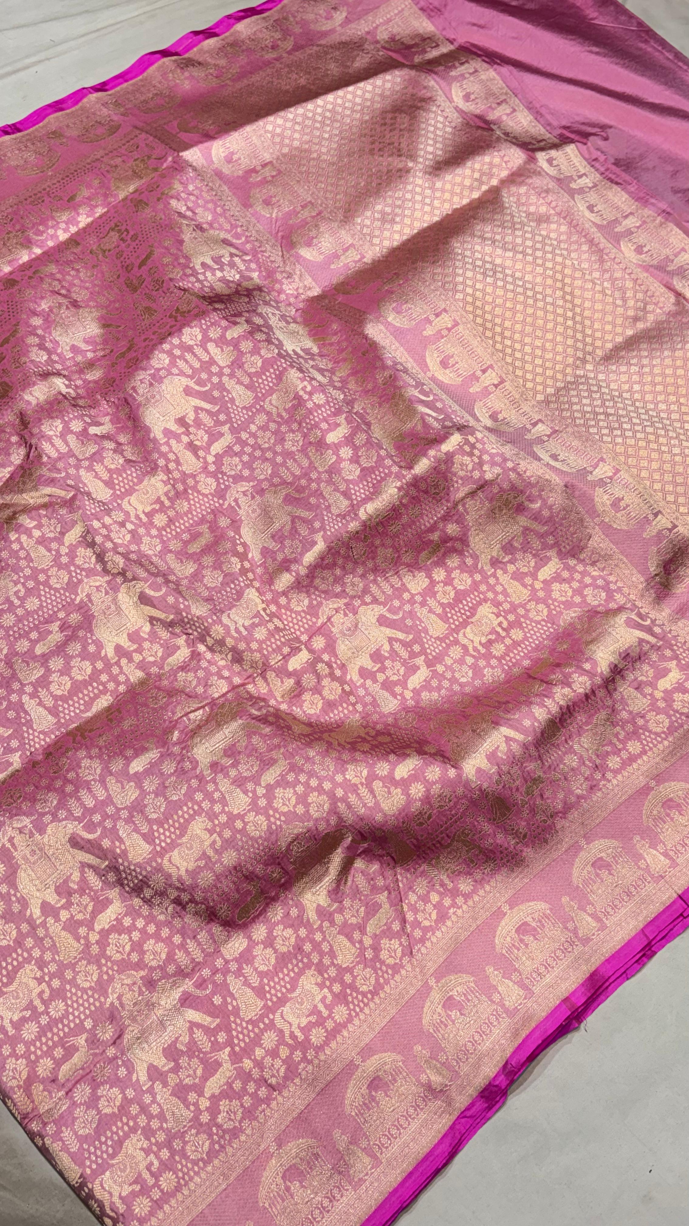 Pure Handwoven Silk Katan Saree - Look 24 - Detail View 2 | Shri Geeta Sarees