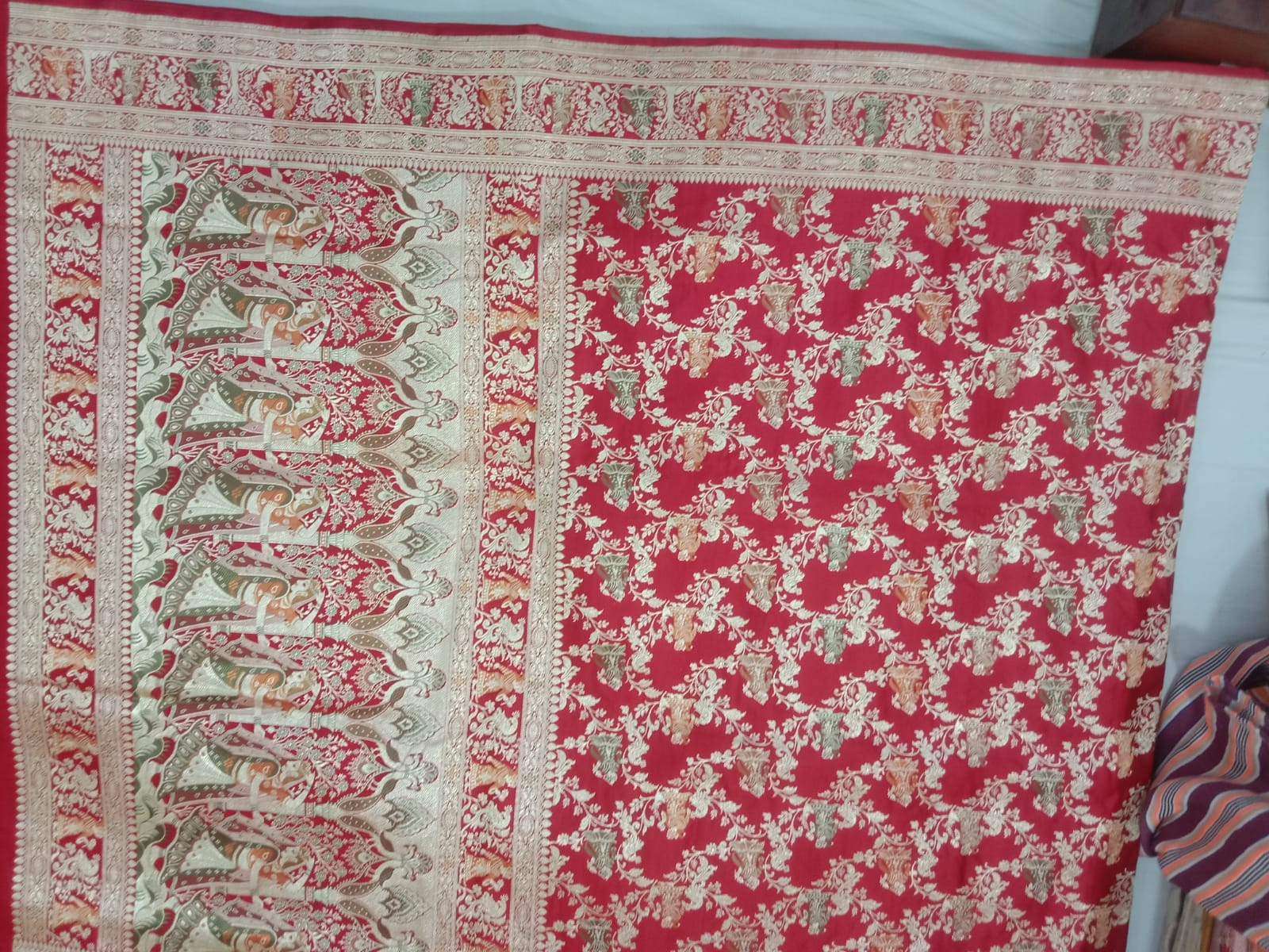 Pure Handwoven Silk Katan Saree - Look 26 - Detail View 2 | Shri Geeta Sarees
