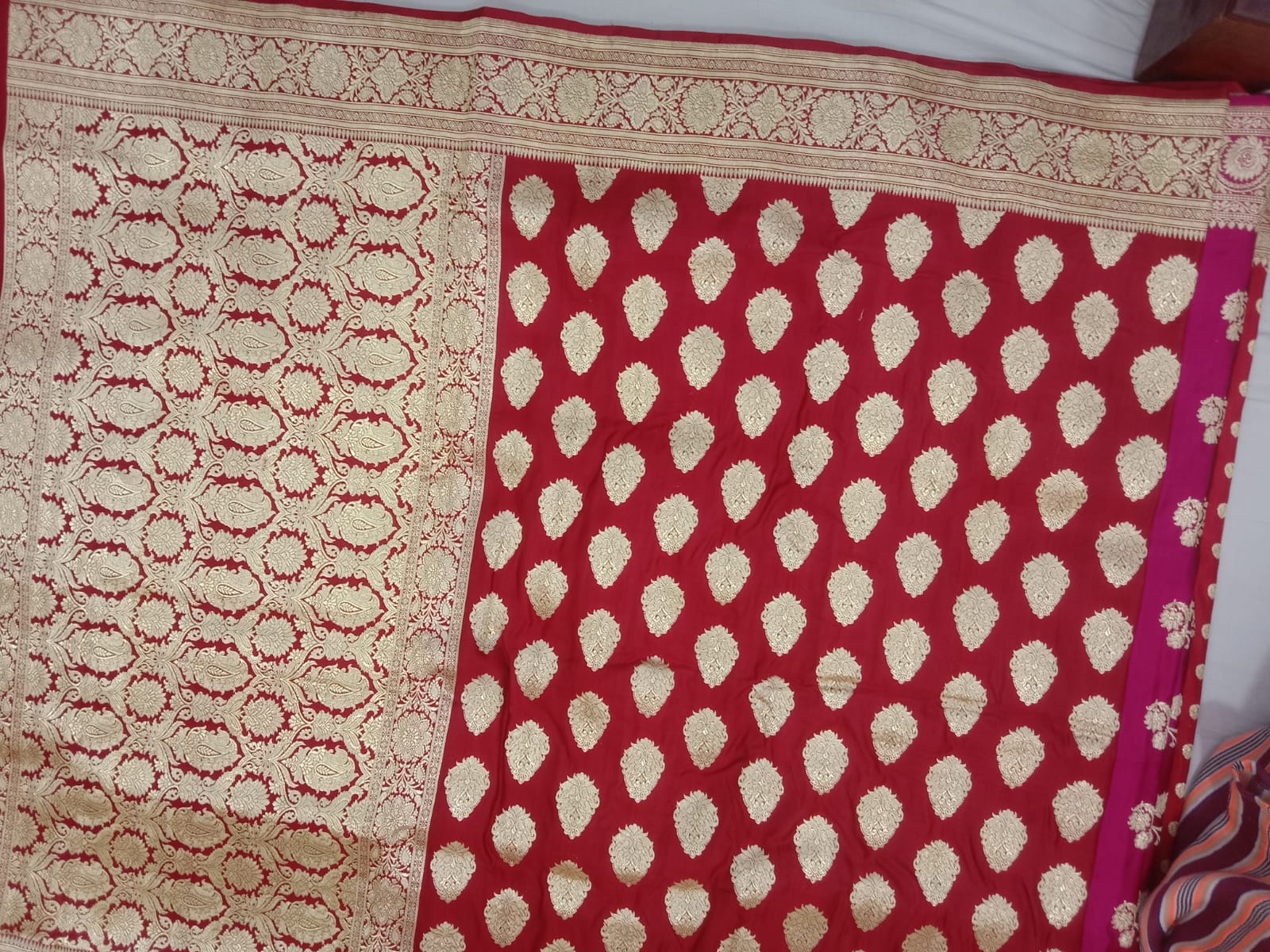 Pure Handwoven Silk Katan Saree - Look 27 - Detail View 2 | Shri Geeta Sarees
