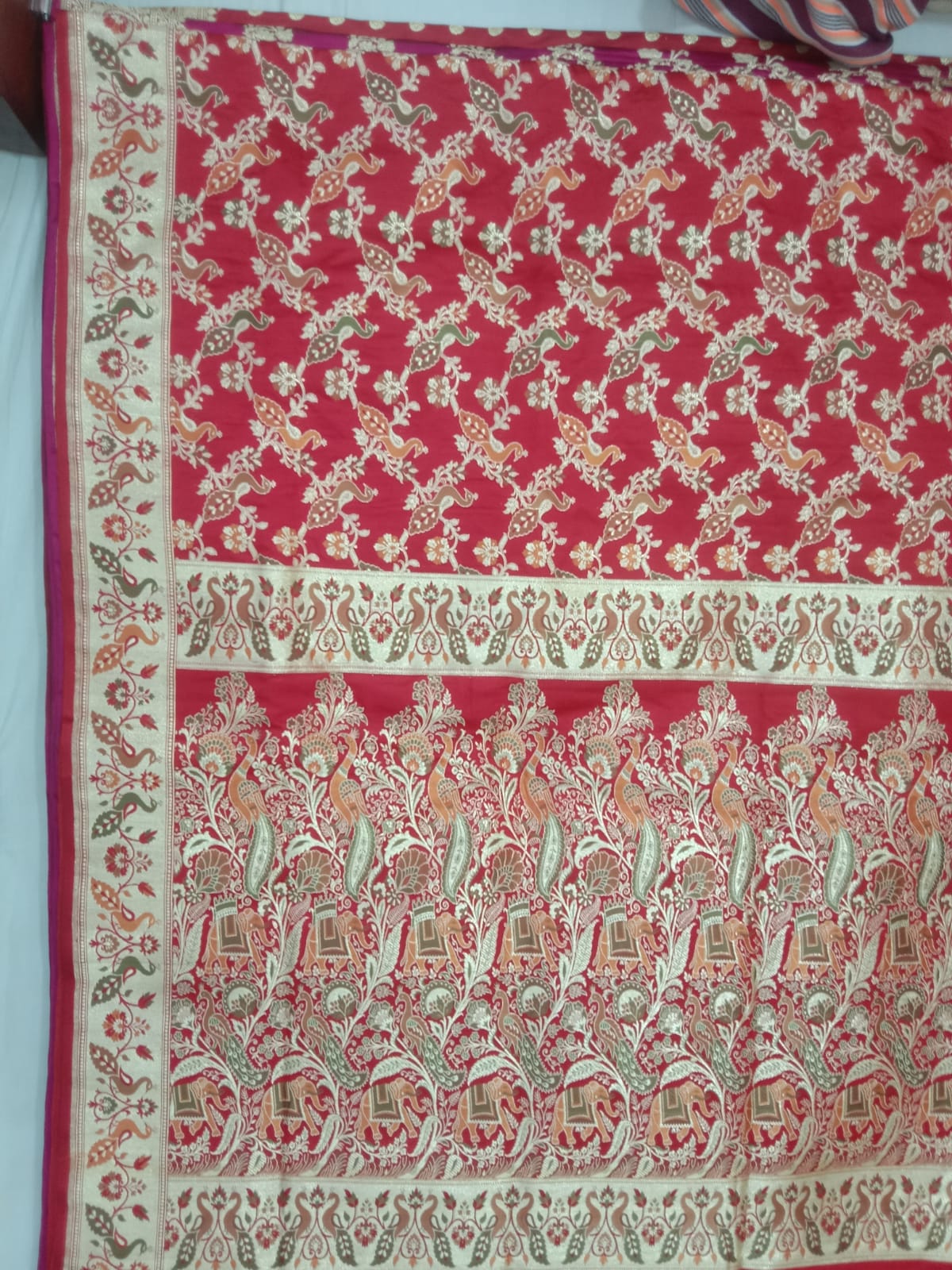 Pure Handwoven Silk Katan Saree - Look 28 - Detail View 2 | Shri Geeta Sarees