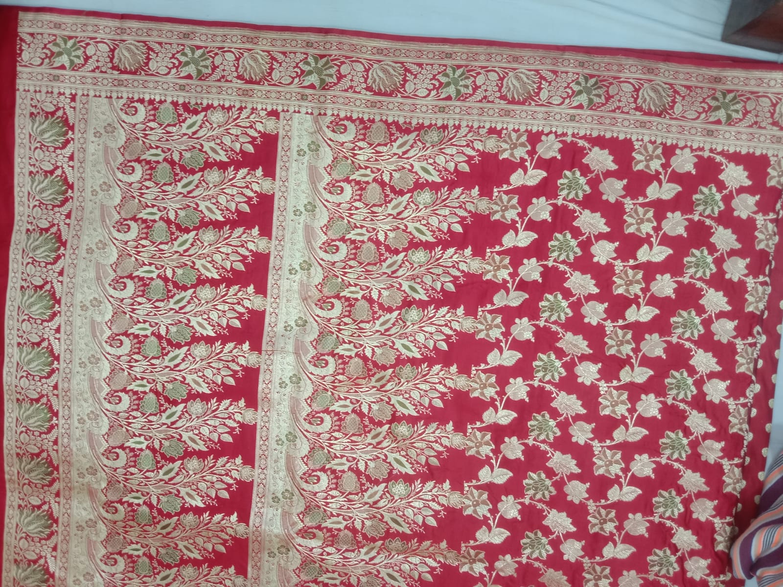 Pure Handwoven Silk Katan Saree - Look 34 - Detail View 2 | Shri Geeta Sarees
