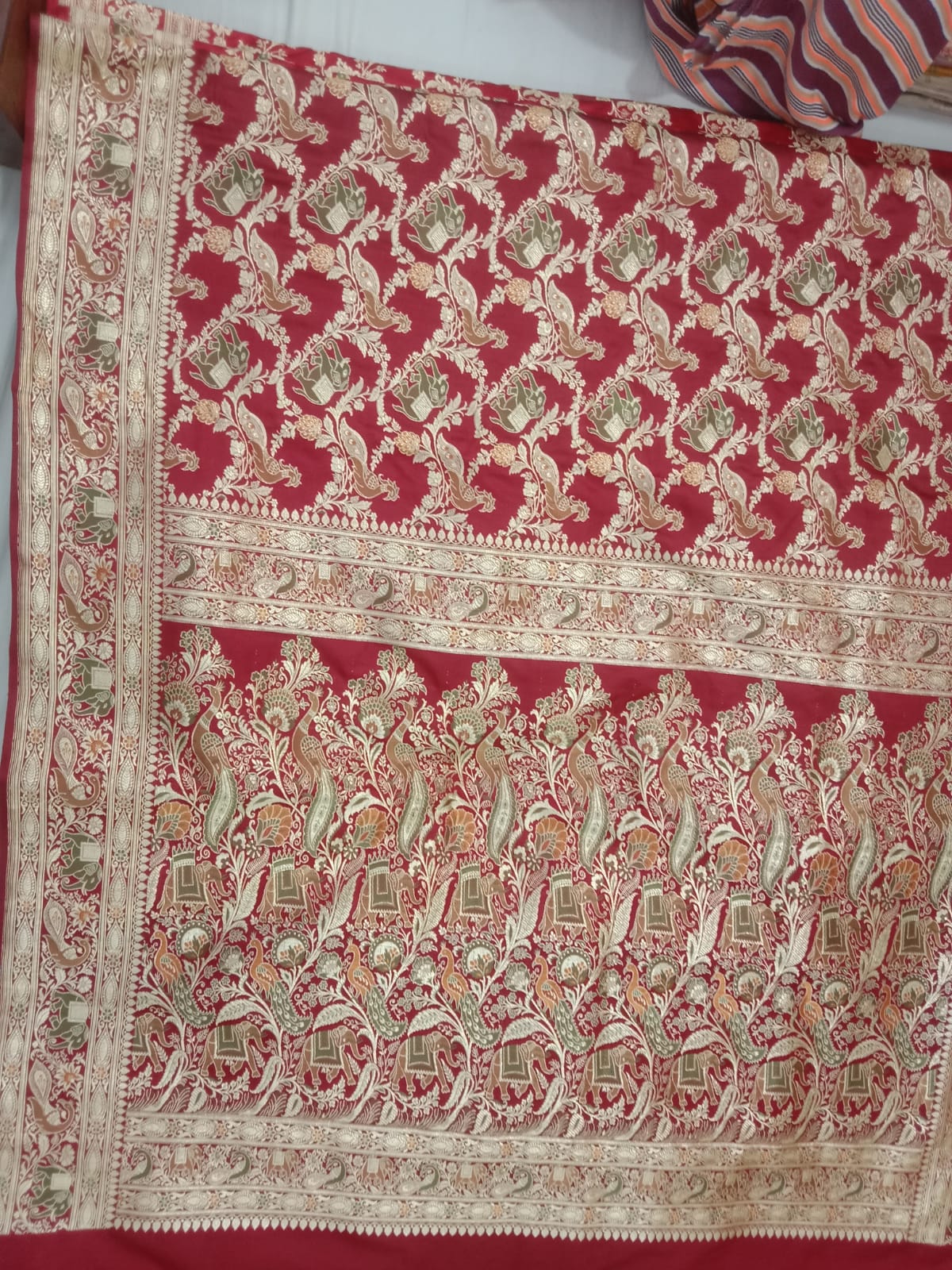 Pure Handwoven Silk Katan Saree - Look 43 - Detail View 2 | Shri Geeta Sarees