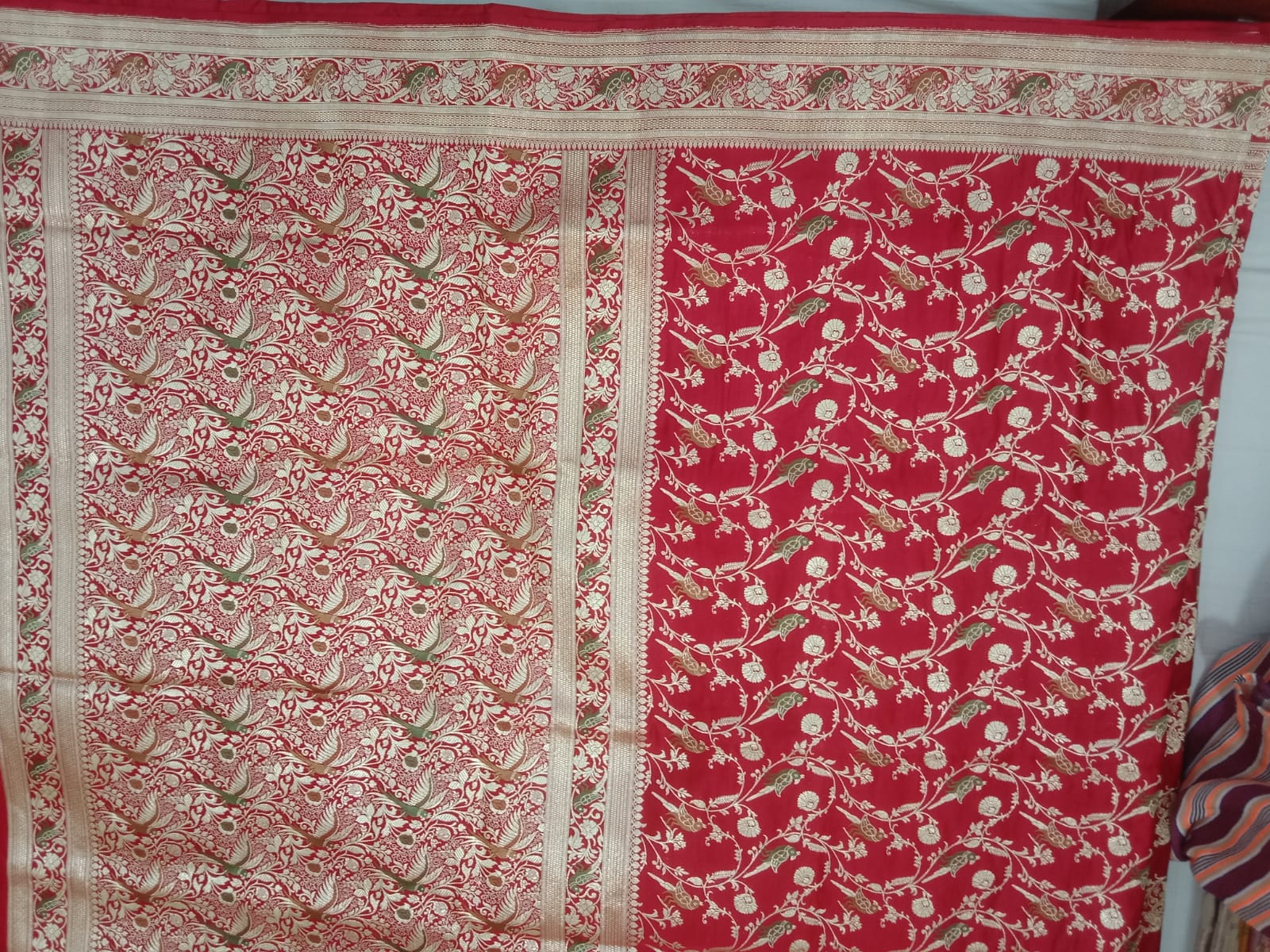 Pure Handwoven Silk Katan Saree - Look 44 - Detail View 2 | Shri Geeta Sarees