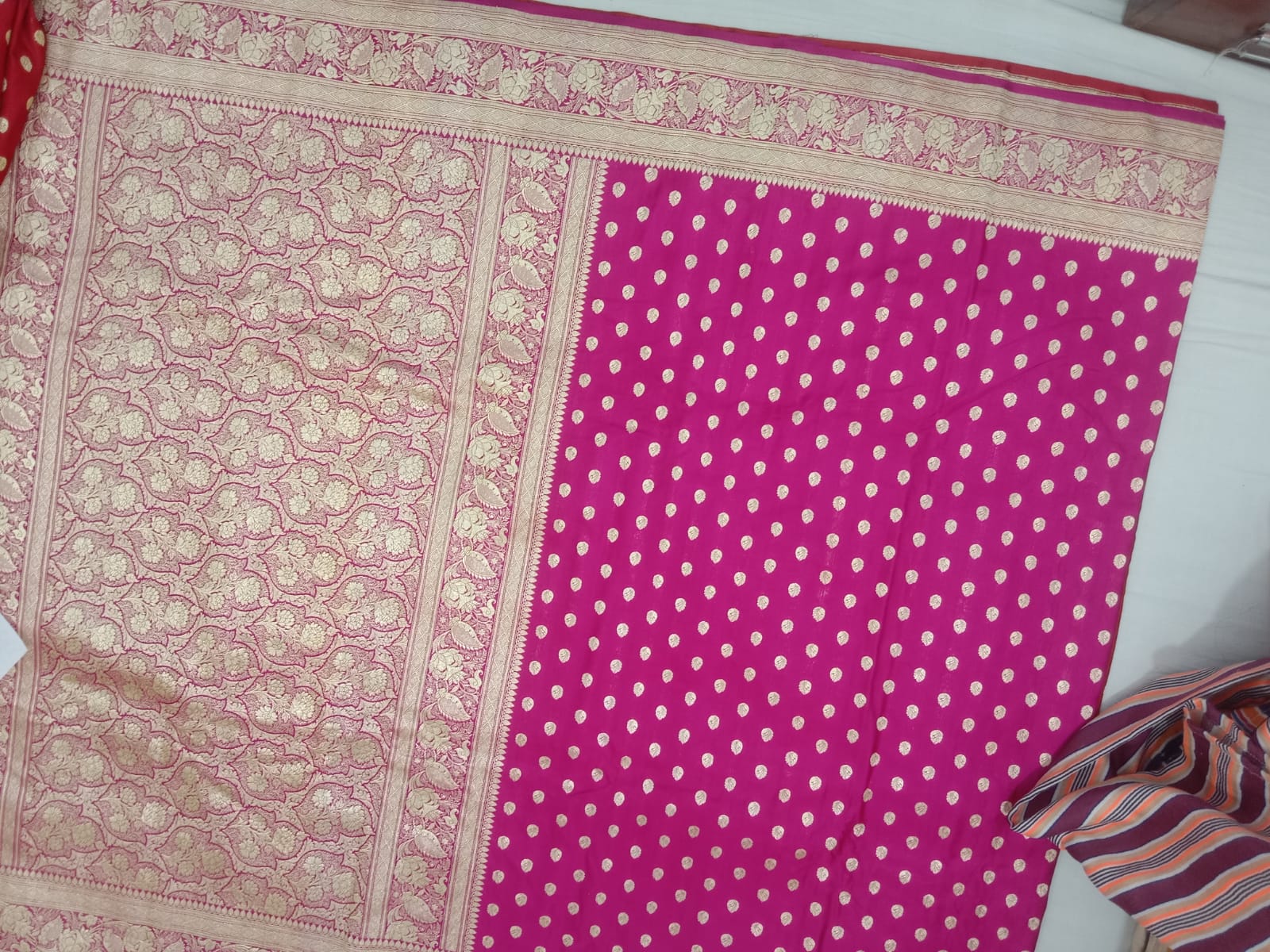 Pure Handwoven Silk Katan Saree - Look 45 - Detail View 2 | Shri Geeta Sarees