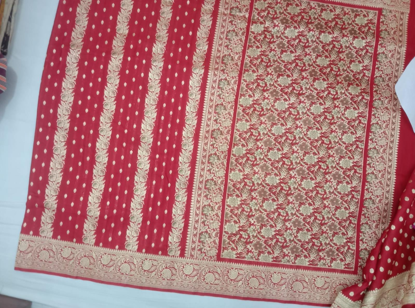 Pure Handwoven Silk Katan Saree - Look 46 - Detail View 2 | Shri Geeta Sarees