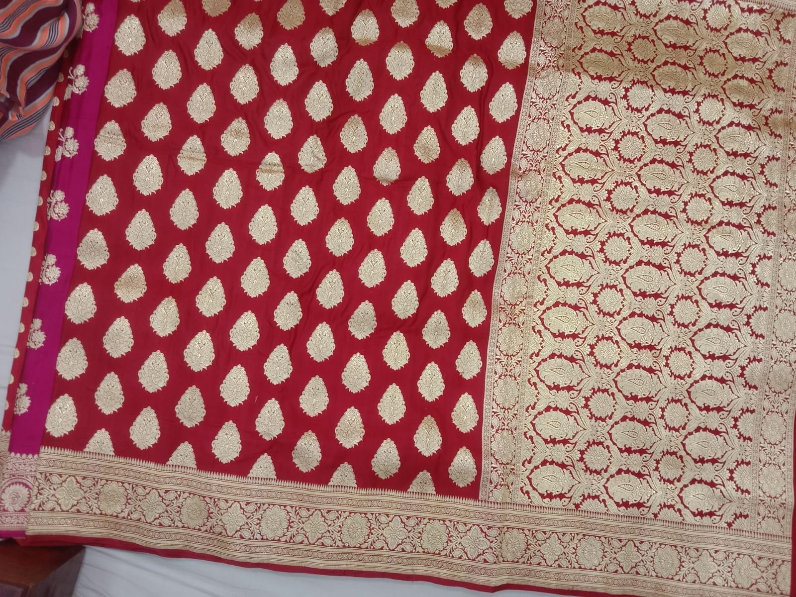 Pure Handwoven Silk Katan Saree - Look 47 - Detail View 2 | Shri Geeta Sarees