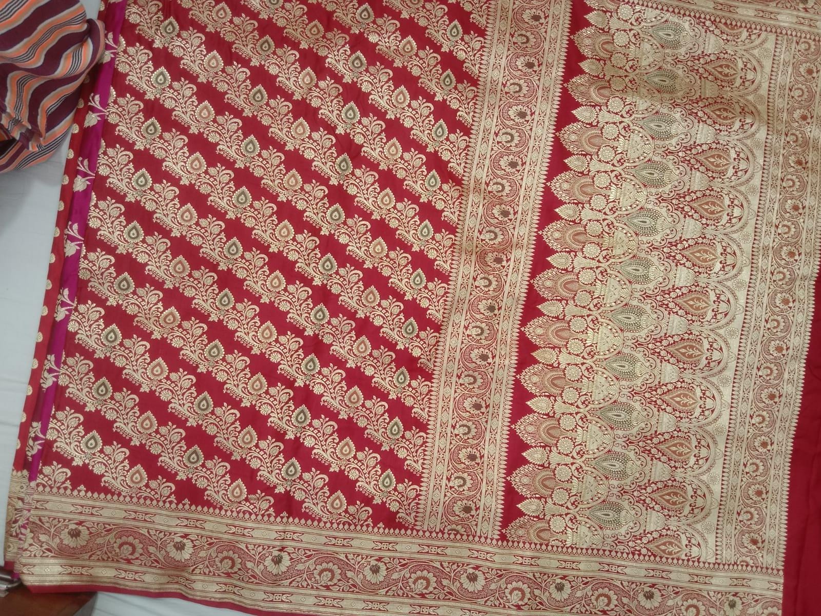 Pure Handwoven Silk Katan Saree - Look 48 - Detail View 2 | Shri Geeta Sarees