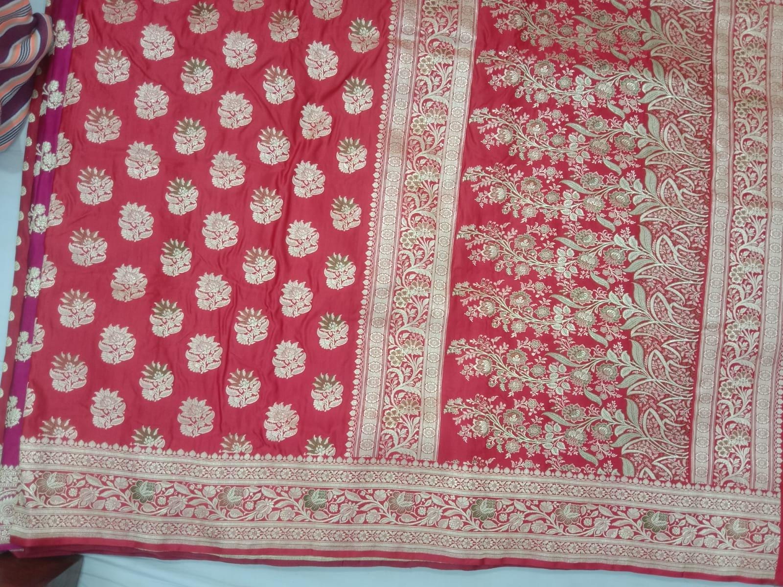 Pure Handwoven Silk Katan Saree - Look 49 - Detail View 2 | Shri Geeta Sarees