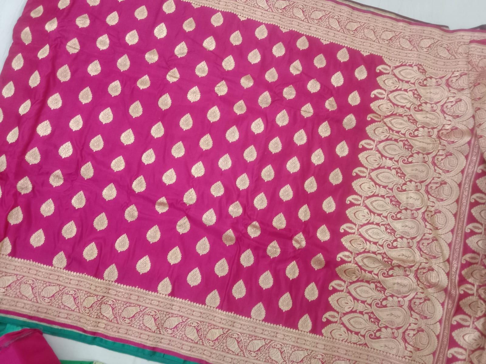 Pure Handwoven Silk Katan Saree - Look 51 - Detail View 2 | Shri Geeta Sarees