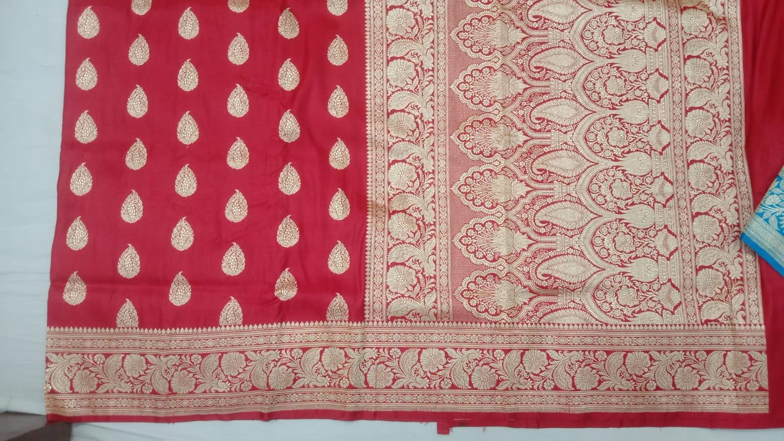 Pure Handwoven Silk Katan Saree - Look 56 - Detail View 2 | Shri Geeta Sarees