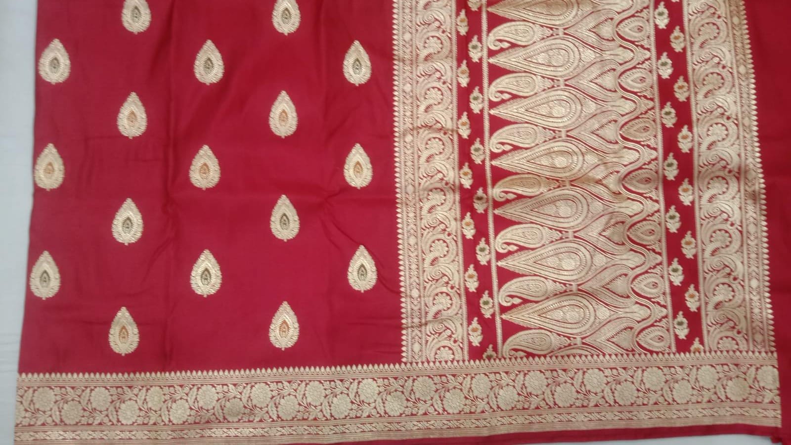 Pure Handwoven Silk Katan Saree - Look 57 - Detail View 2 | Shri Geeta Sarees