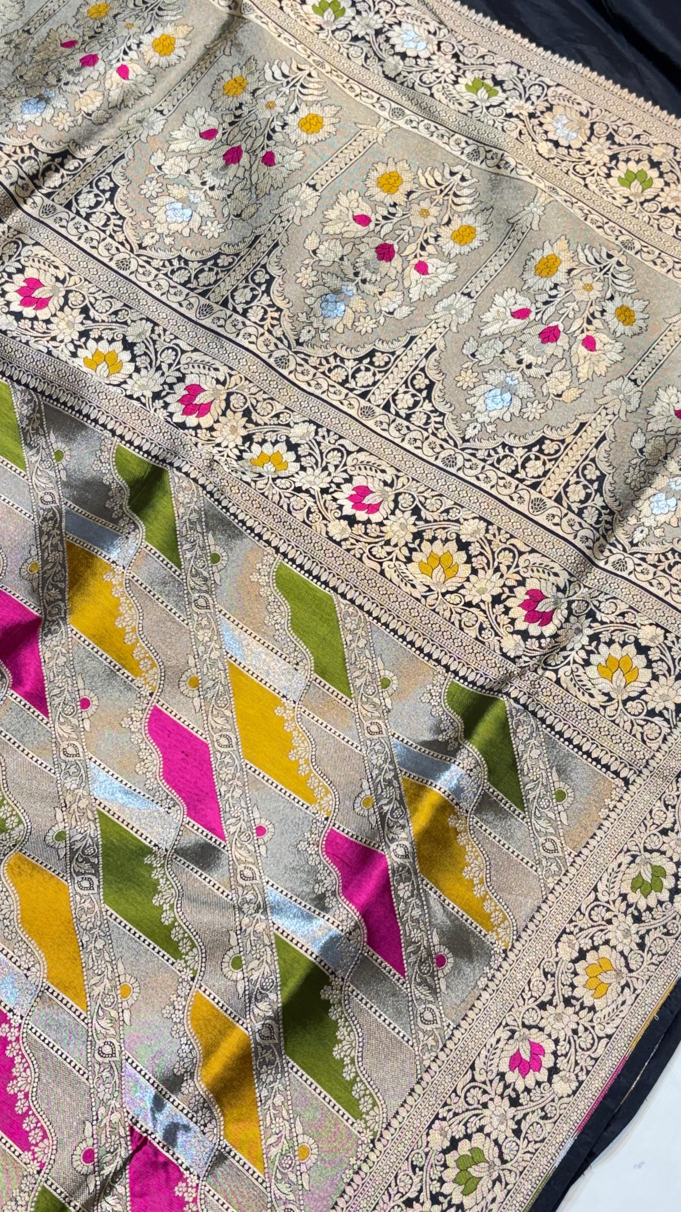 Pure Rangkat Katan Silk Saree - Look 9 - Detail View 2 | Shri Geeta Sarees