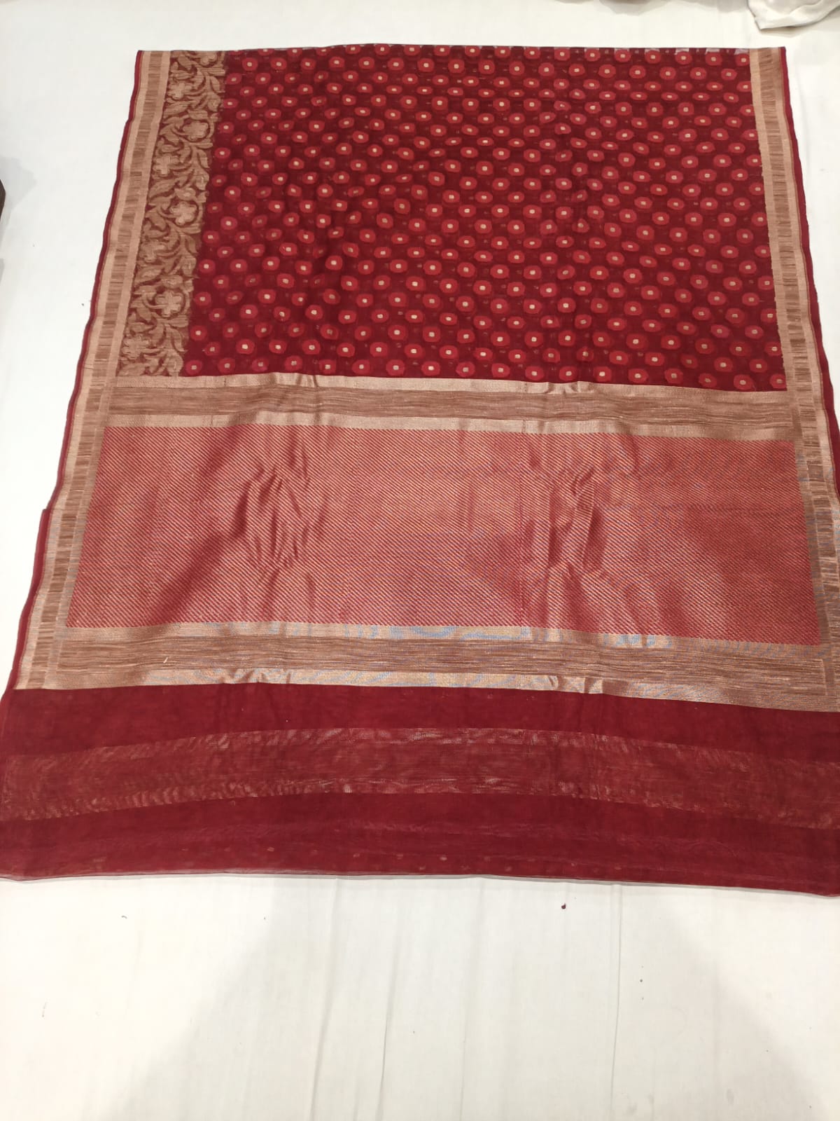 Pure Handwoven Silk Katan Saree - Look 59 - Detail View 2 | Shri Geeta Sarees