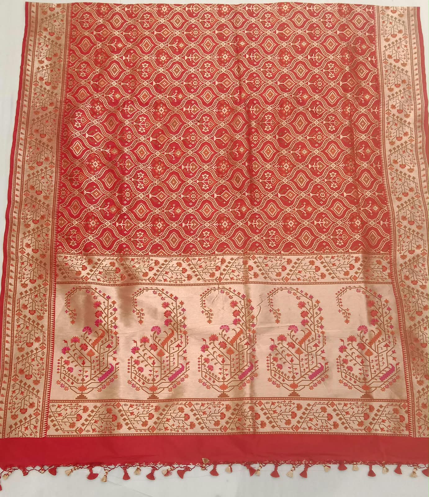 Pure Handwoven Silk Katan Saree - Look 67 - Detail View 2 | Shri Geeta Sarees