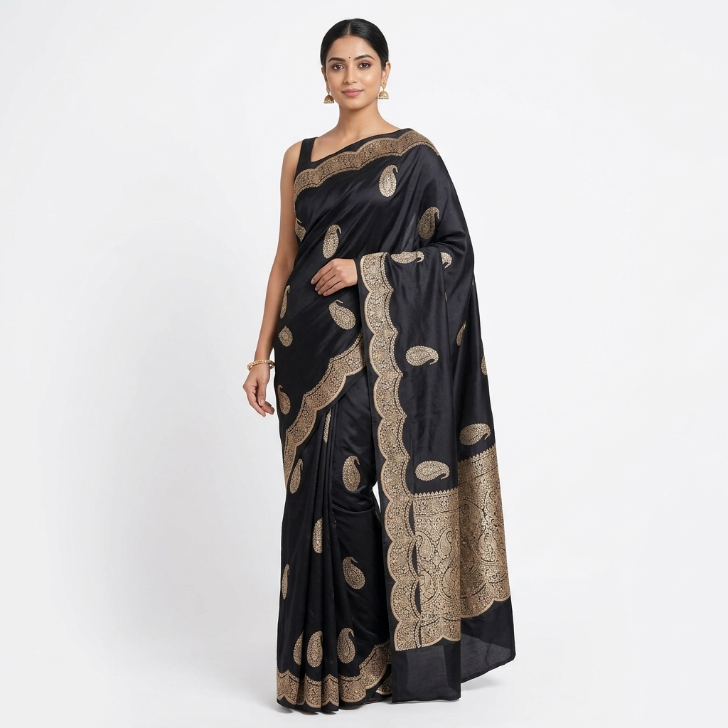 Pure Handwoven Silk Katan Saree - Look 62 - pure silk katan Banarasi Silk Saree | Shri Geeta Sarees