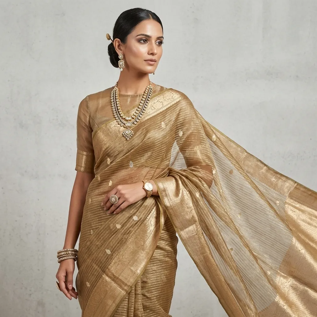 Pure Tissue Saree - Look 1 - pure tissue saree Banarasi Silk Saree | Shri Geeta Sarees