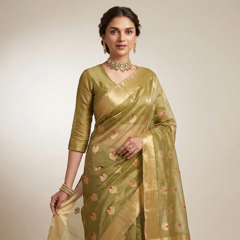 Pure Tissue Saree - Look 11 - pure tissue saree Banarasi Silk Saree | Shri Geeta Sarees