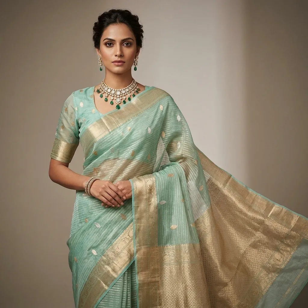 Pure Tissue Saree - Look 13 - pure tissue saree Banarasi Silk Saree | Shri Geeta Sarees