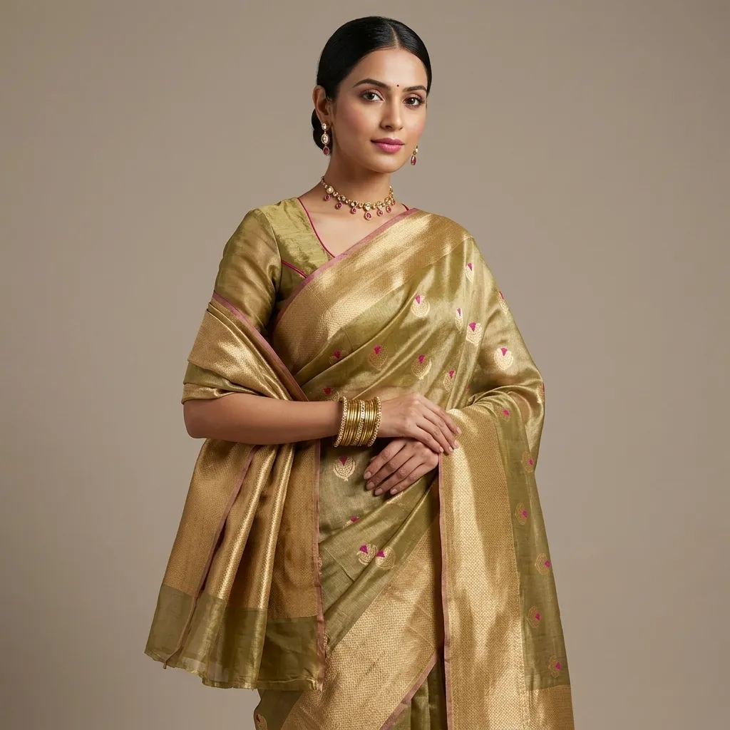 Pure Tissue Saree - Look 14 - pure tissue saree Banarasi Silk Saree | Shri Geeta Sarees
