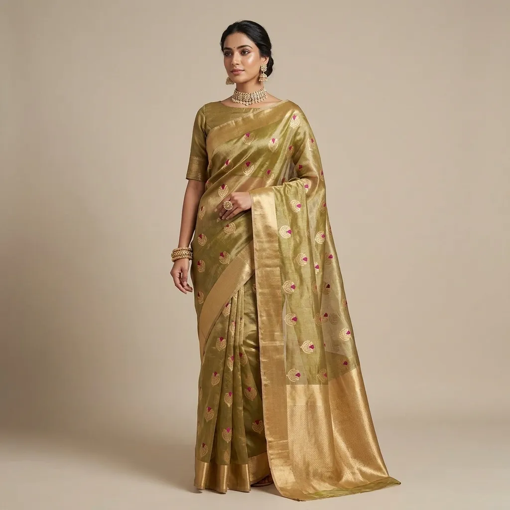 Pure Tissue Saree - Look 2 - pure tissue saree Banarasi Silk Saree | Shri Geeta Sarees