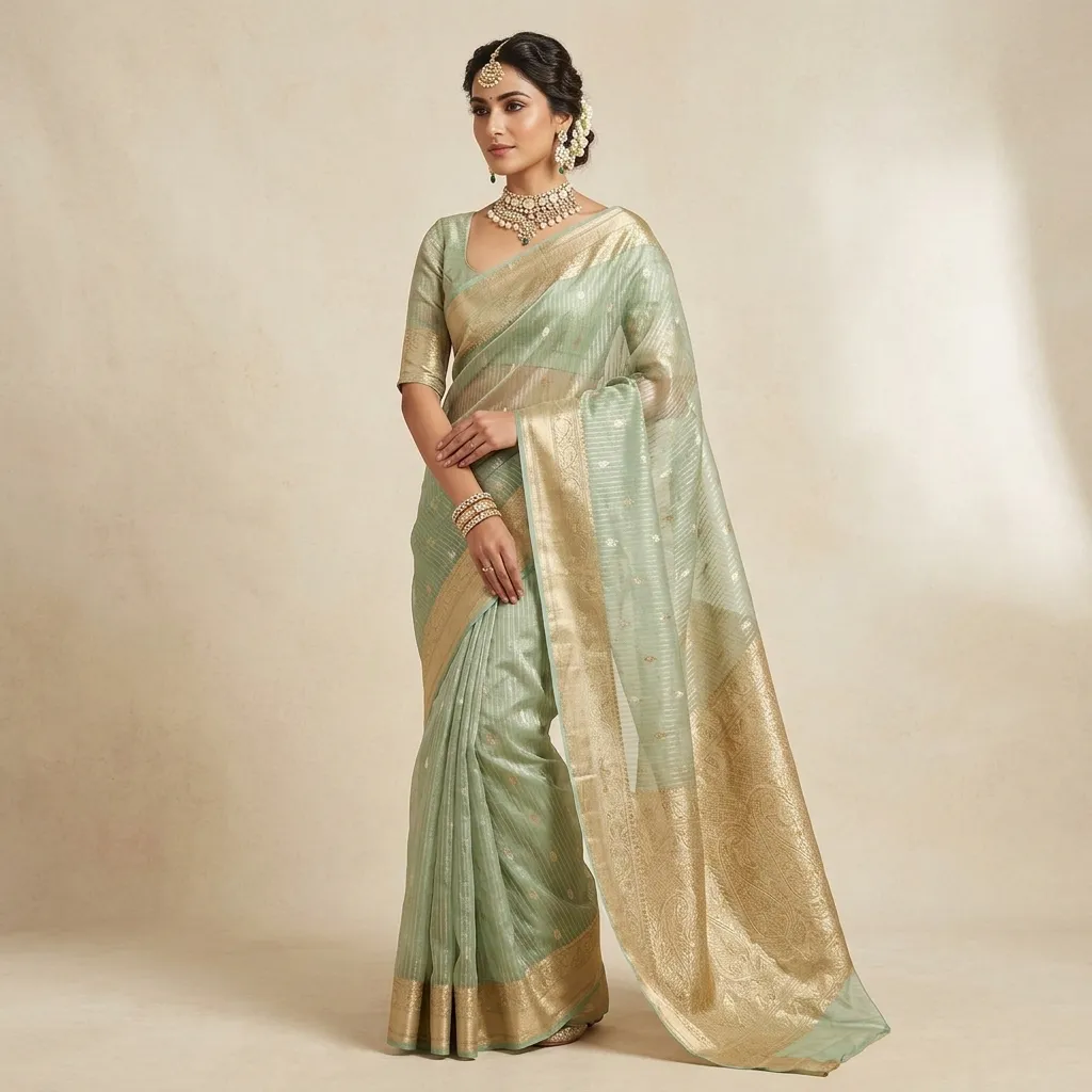 Pure Tissue Saree - Look 3 - pure tissue saree Banarasi Silk Saree | Shri Geeta Sarees