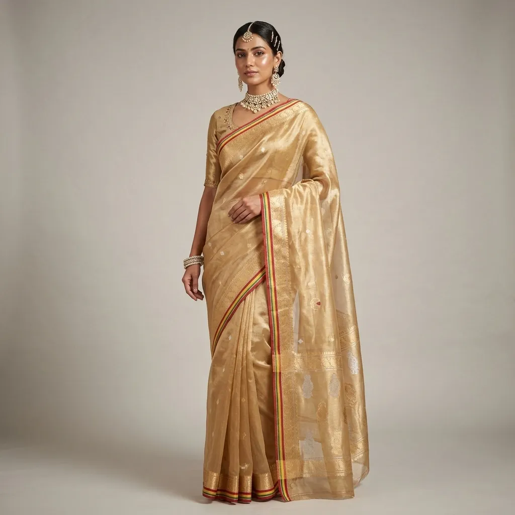 Pure Tissue Saree - Look 4 - pure tissue saree Banarasi Silk Saree | Shri Geeta Sarees