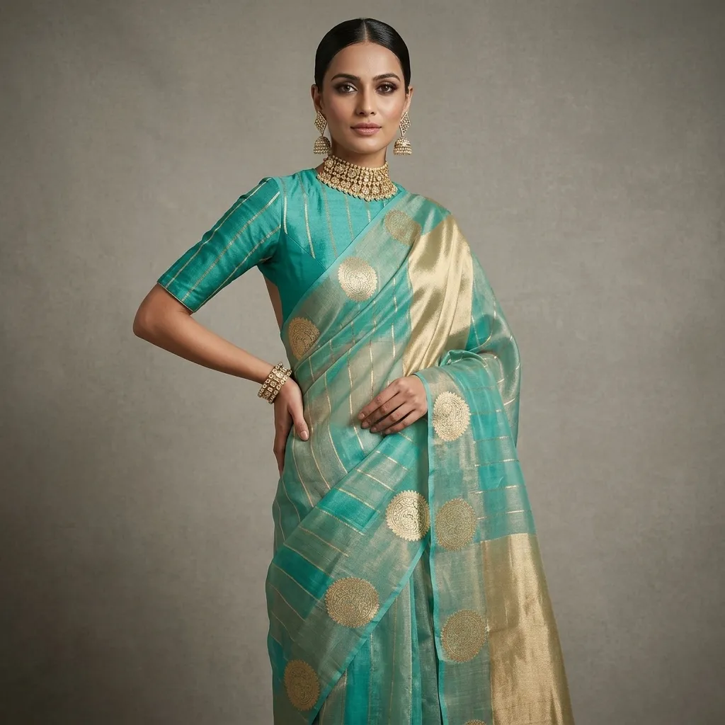 Pure Tissue Saree - Look 5 - pure tissue saree Banarasi Silk Saree | Shri Geeta Sarees