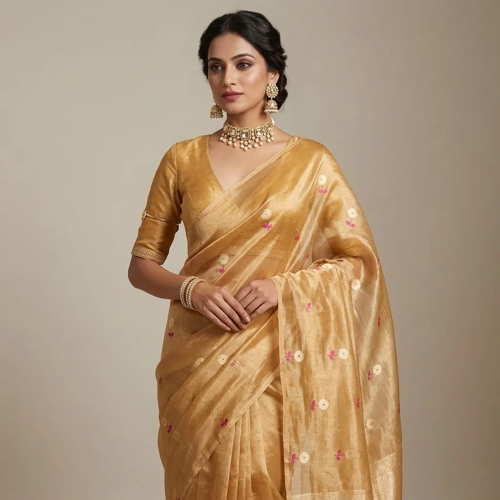 Pure Tissue Saree - Look 7 - pure tissue saree Banarasi Silk Saree | Shri Geeta Sarees