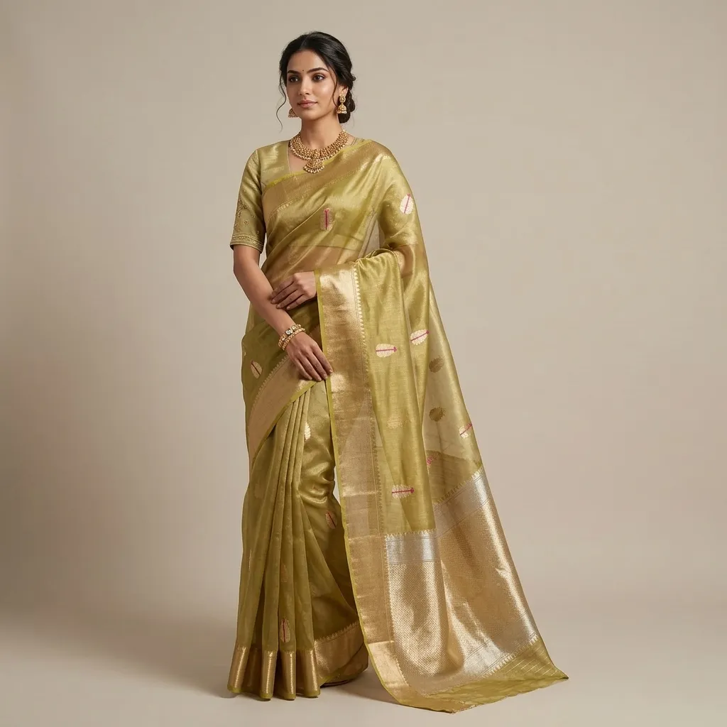 Pure Tissue Saree - Look 8 - pure tissue saree Banarasi Silk Saree | Shri Geeta Sarees