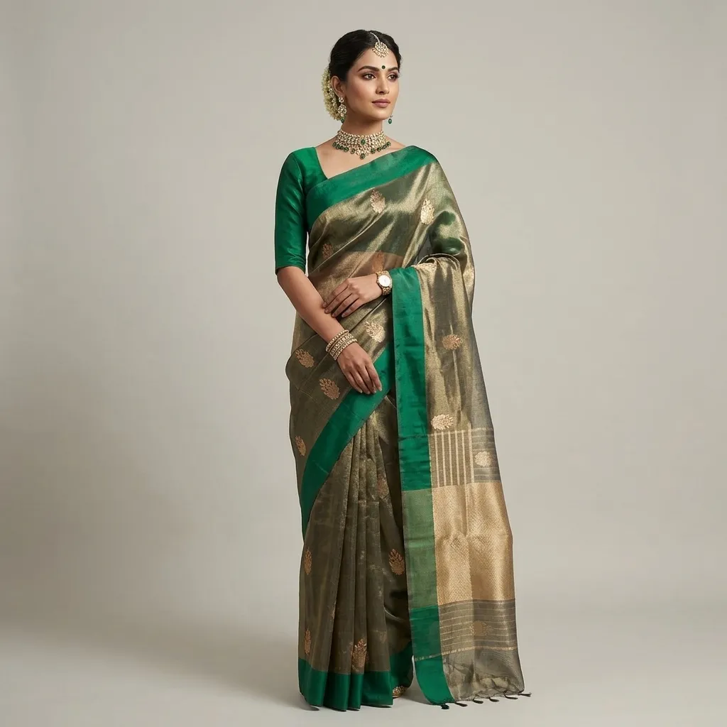 Pure Tissue Saree - Look 9 - pure tissue saree Banarasi Silk Saree | Shri Geeta Sarees