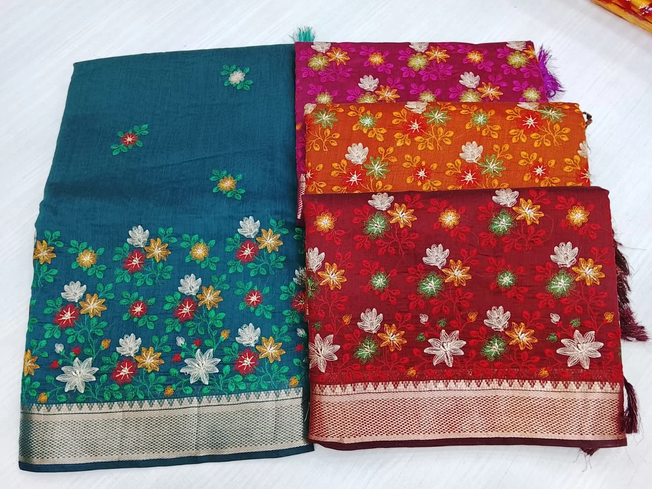 Mint Whispers - banarsi cotton Banarasi Silk Saree | Shri Geeta Sarees