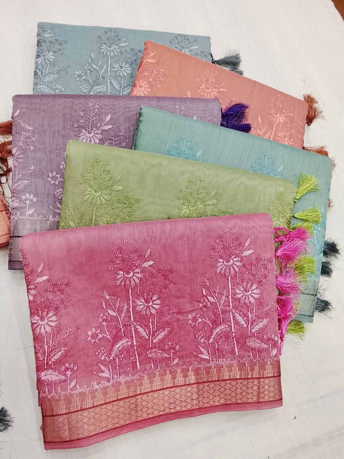 Crimson Butta - banarsi cotton Banarasi Silk Saree | Shri Geeta Sarees