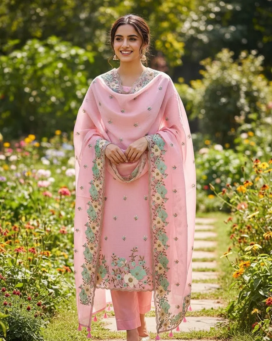 Floral fiesta - suits Banarasi Silk Saree | Shri Geeta Sarees