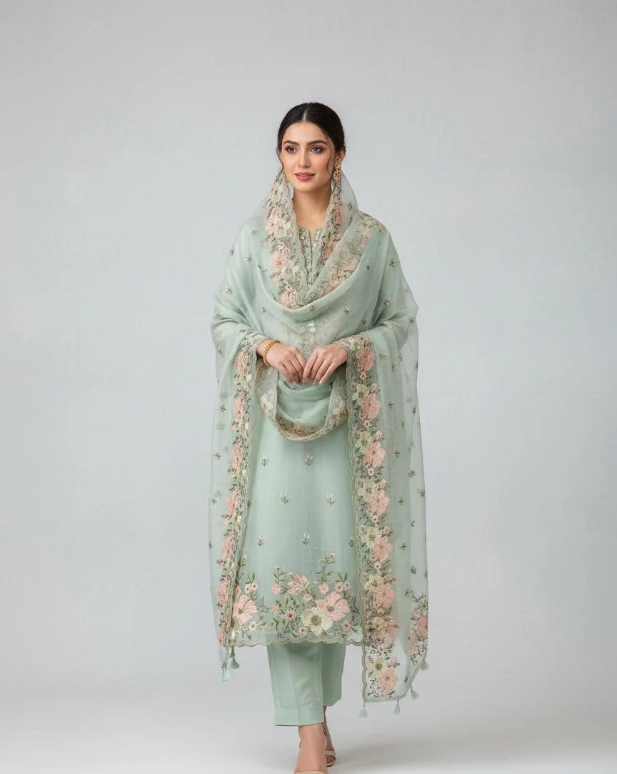 Floral fiesta - suits Banarasi Silk Saree | Shri Geeta Sarees