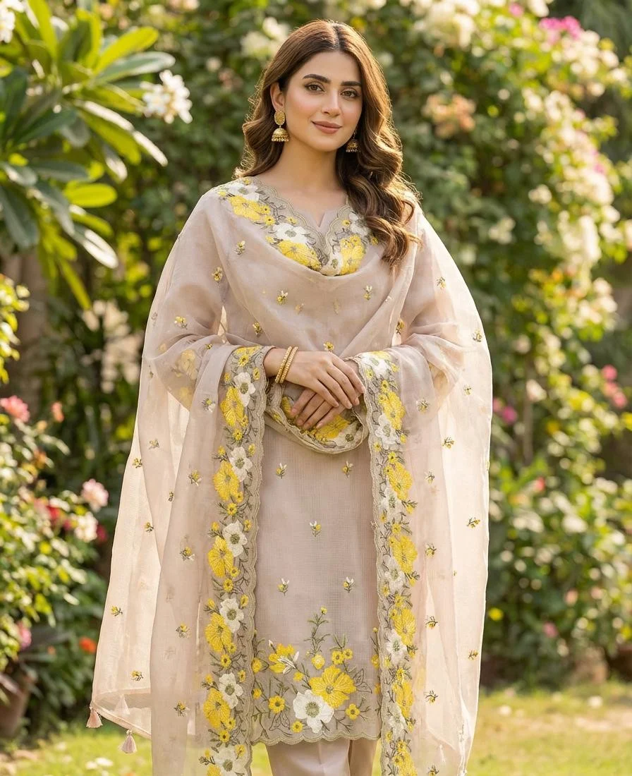 Floral fiesta - suits Banarasi Silk Saree | Shri Geeta Sarees