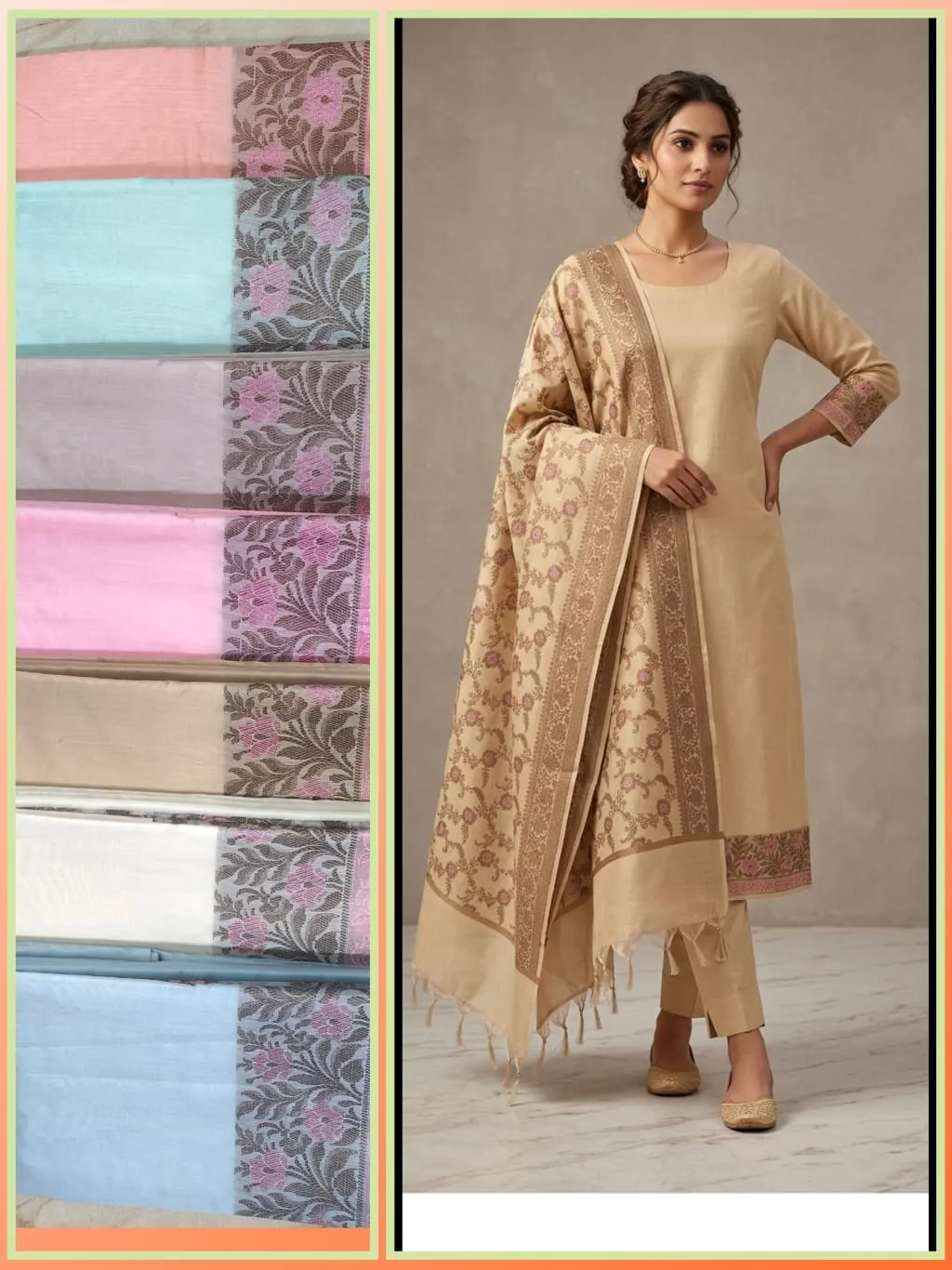 Exclusive Unstitched Suit - suits Banarasi Silk Saree | Shri Geeta Sarees