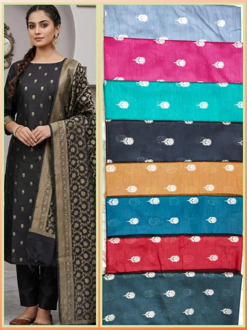 Exclusive Unstitched Suit - suits Banarasi Silk Saree | Shri Geeta Sarees